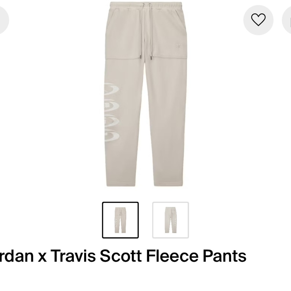 Jordan Cream Fleece Joggers